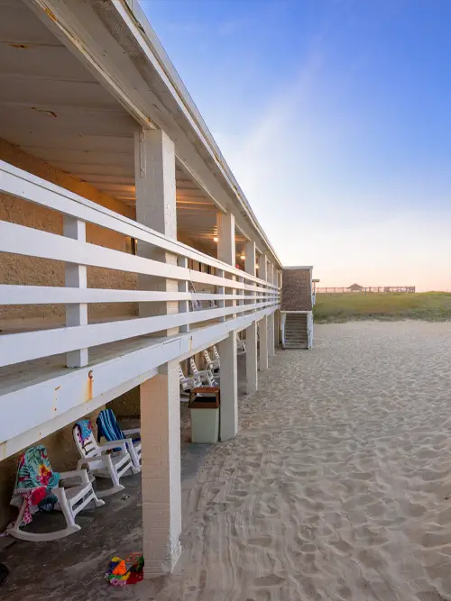 The Outer Banks Motor Lodge, an oceanfront motel on the beach in Kill Devil Hills, North Carolina